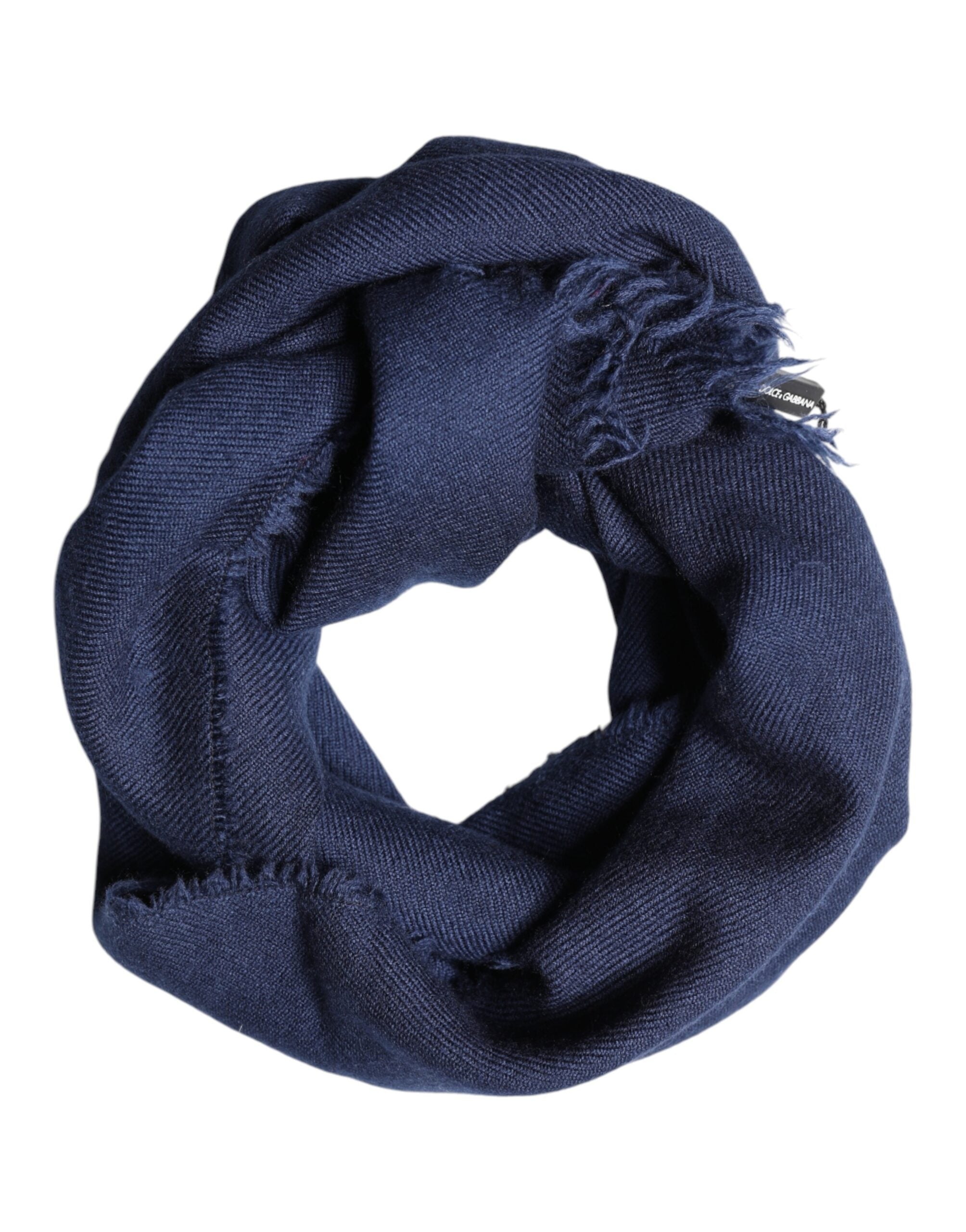 Authentic Designer Dolce & Gabbana Scarf Blue Cashmere Neck Wrap Shawl Men