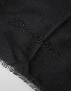 Authentic Designer Authentic Designer Dolce & Gabbana Black Cashmere Knit Neck Wrap Shawl Scarf