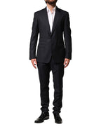Dolce & Gabbana Black Wool Single Breasted Men 2 Piece Suit - KOS2357-44