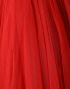 Dolce & Gabbana Red Floral Off Shoulder A-line Gown Dress - DR81979-38