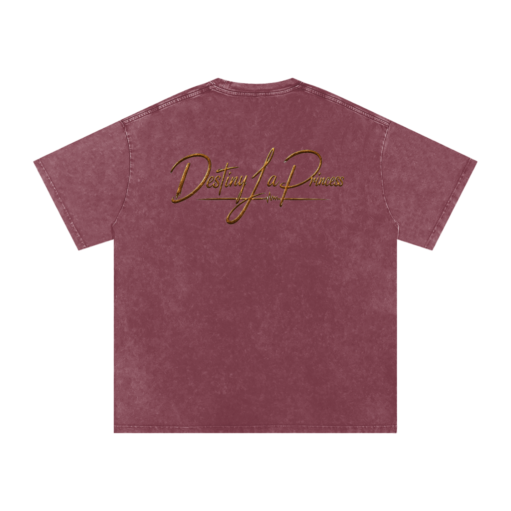Snow Washed Oversized Cotton T-Shirt