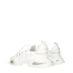 Dolce & Gabbana White Fabric Athletic Sneakers
