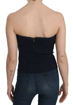 Costume National Strapless Zipper Back Tube Top Blouse - TSH3952-40