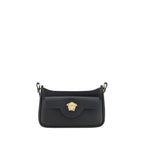 Versace Black Calf Leather Bos Taurus Shoulder Bag