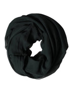 Dolce & Gabbana Dark Green Stole Silk Neck Wrap Shawl  Scarf