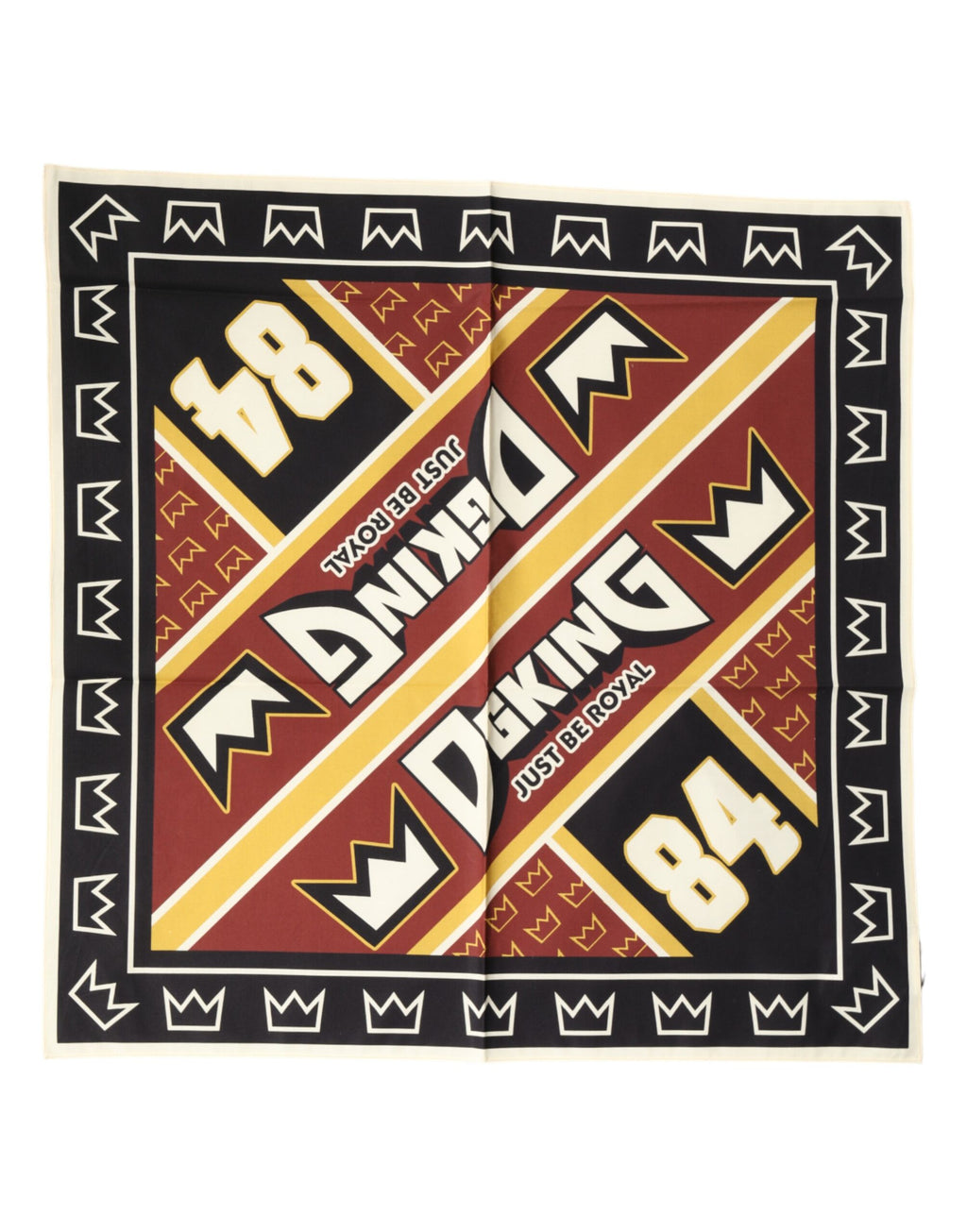 Authentic Designer Authentic Designer Dolce & Gabbana Multicolor DG King Square Foulard Men 50.5cm x 50cm Scarf