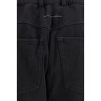 MM6 Black Cotton Athletic Pants