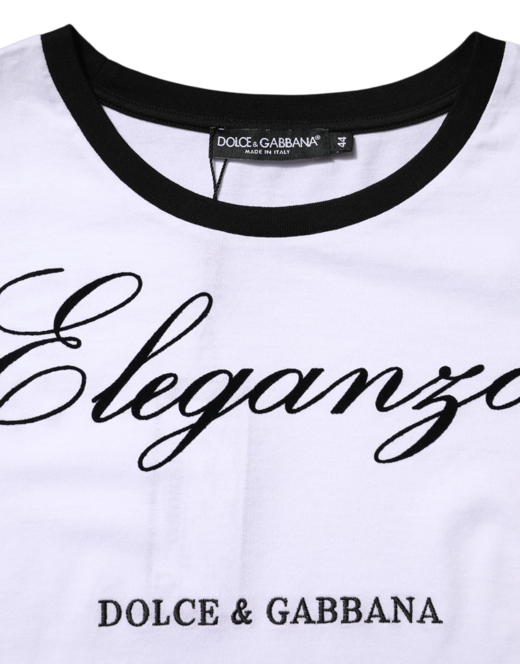 Dolce & Gabbana White Eleganza Cotton Crew Neck Tee T-shirt