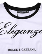 Dolce & Gabbana White Eleganza Cotton Crew Neck Tee T-shirt