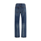 Khaite Blue Cotton High-Waisted Jean
