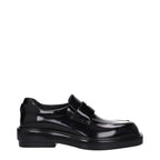 Prada Black Leather Slip-On Loafers
