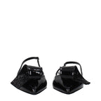 Prada Black Leather Flat Sandals