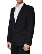 Dolce & Gabbana Black Wool Single Breasted 2 Button Blazer
