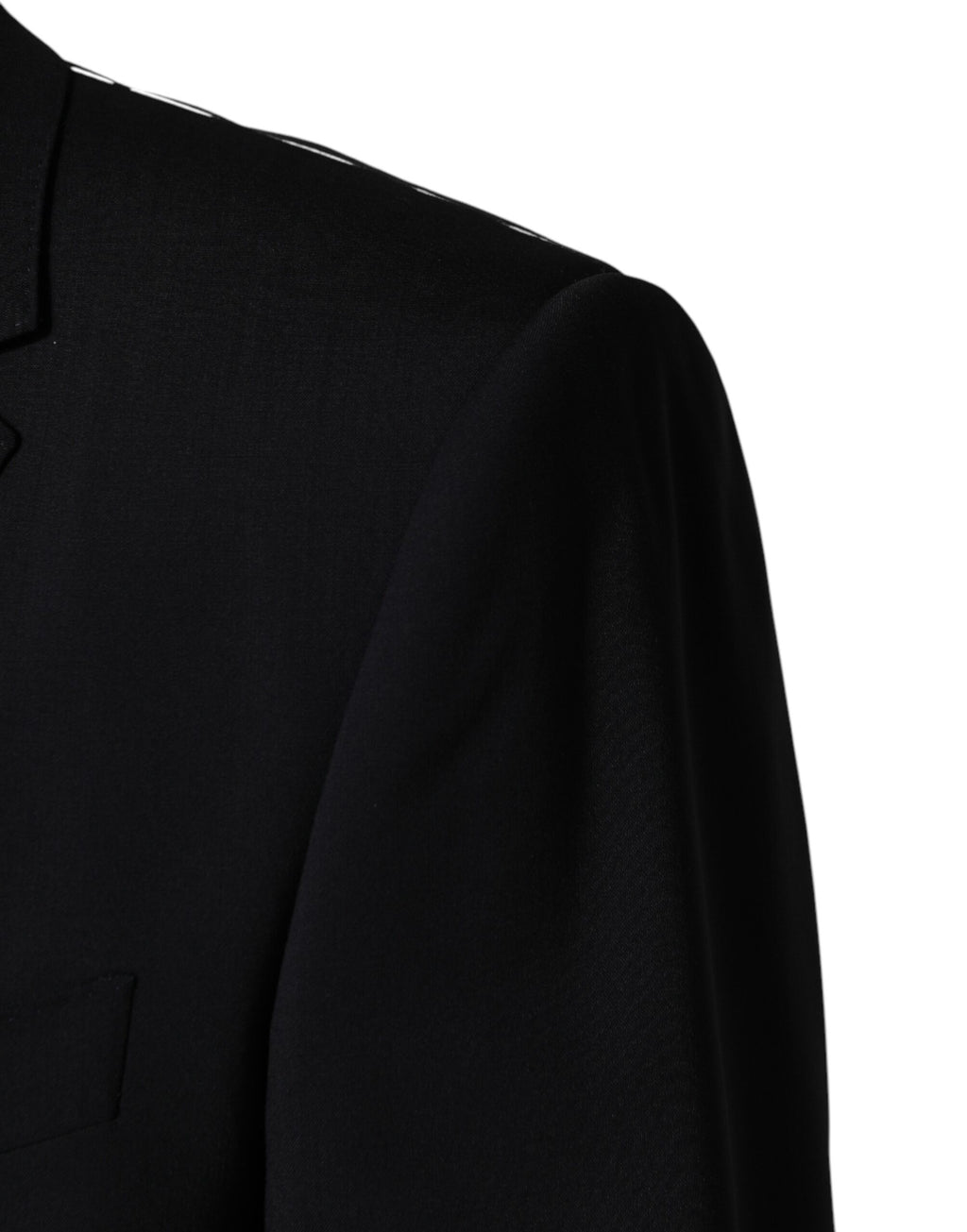 Dolce & Gabbana Black Wool Single Breasted 2 Button Blazer