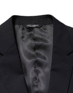 Dolce & Gabbana Black Wool Single Breasted 2 Button Blazer
