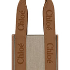 Chloé Beige Linen Shoulder Bag