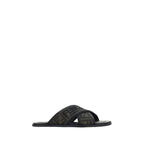 Fendi Black Rubber Slippers