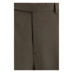 Brioni Bicolor Fleece Wool Casual Pants