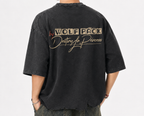 Snow Wash Raw-Hem Boxy T-shirt