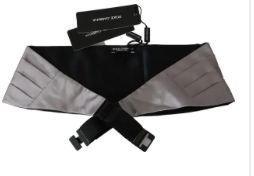 Dolce & Gabbana Gray Men Waist Belt 100% Silk Cummerbund
