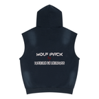 Unisex Vintage Wash Sun Fade Sleeveless Hoodie