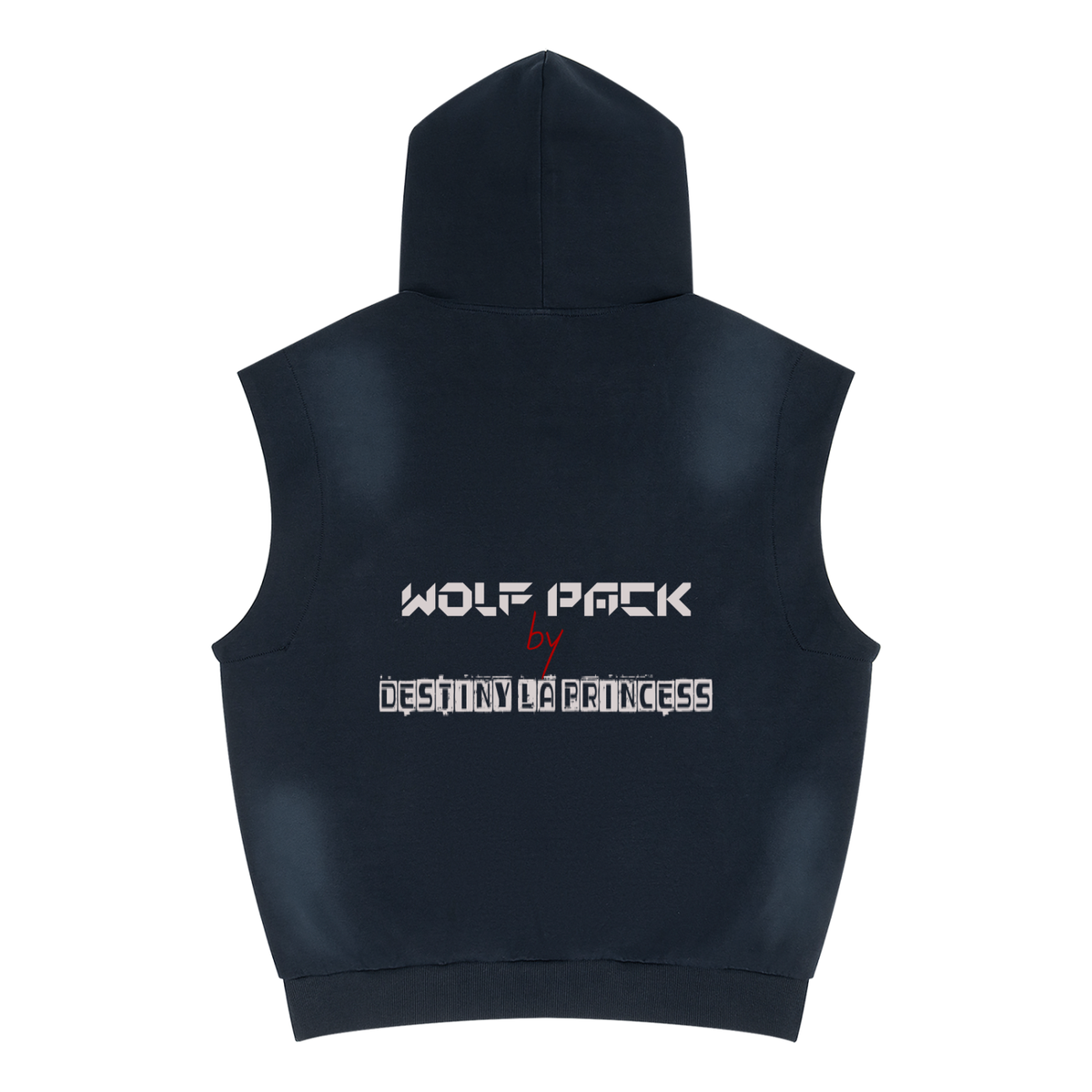 Unisex Vintage Wash Sun Fade Sleeveless Hoodie