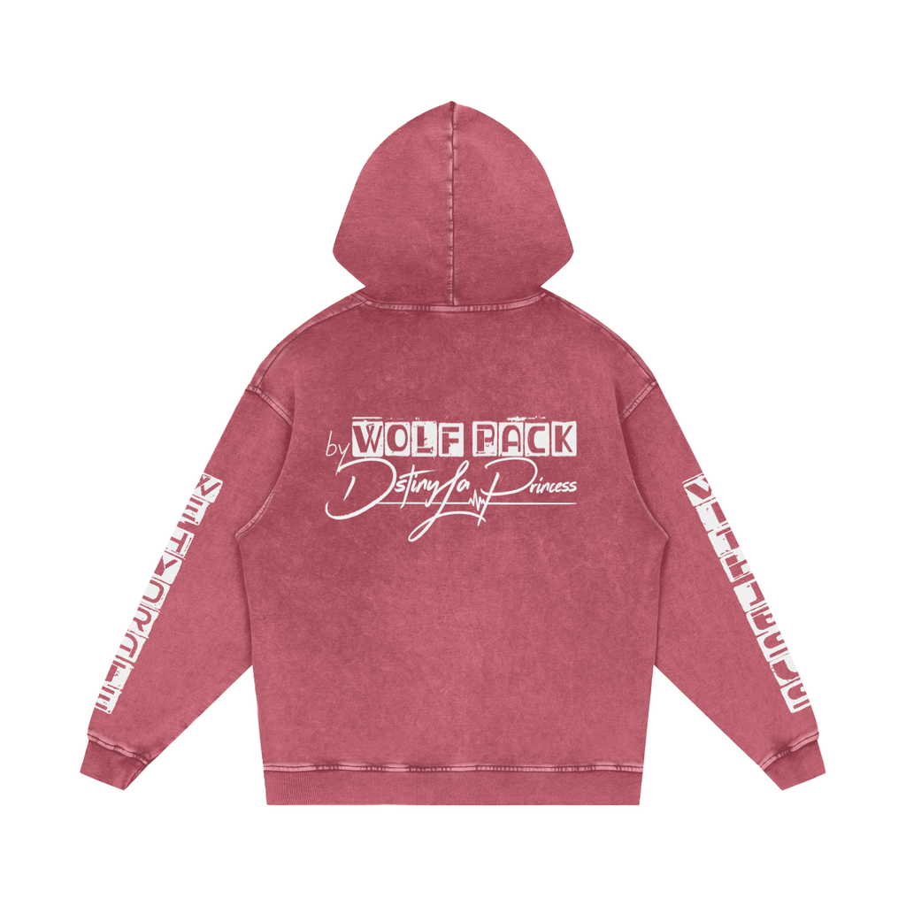 Snow Washed Loose Cotton Hoodie