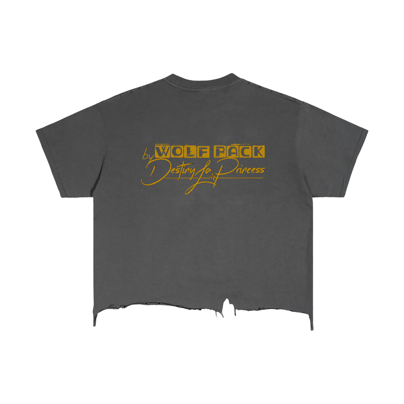 Vintage Wash Boxy Distressed Hem T-Shirt