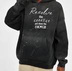 Vintage Washed Frayed Fleece Hoodie