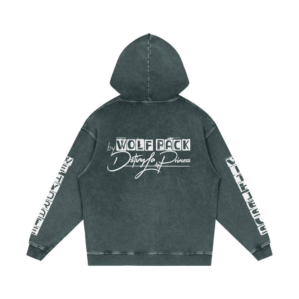 Snow Washed Loose Cotton Hoodie