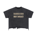 Vintage Wash Boxy Distressed Hem T-Shirt