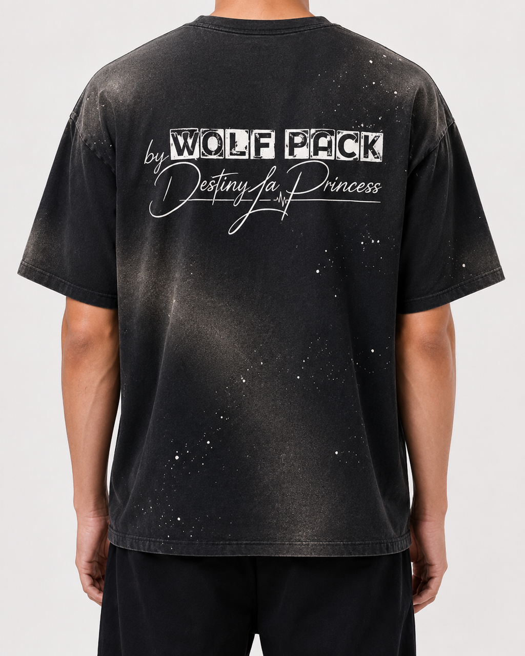 Hand-Frayed Sunfade Paint Splatter T-Shirt