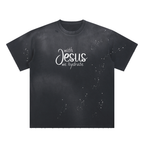 Hand-Frayed Sunfade Paint Splatter T-Shirt