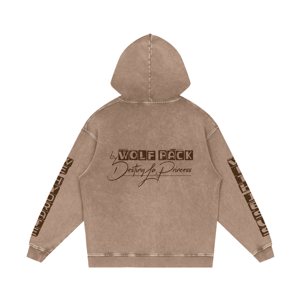 Snow Washed Loose Cotton Hoodie