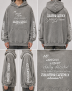 Snow Washed Loose Cotton Hoodie