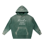 Vintage Washed Frayed Fleece Hoodie