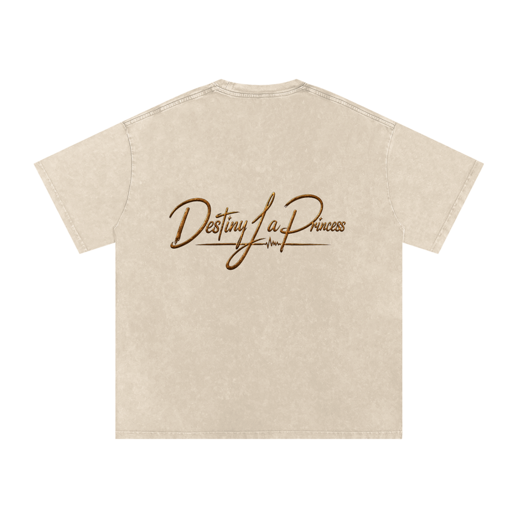 Snow Washed Oversized Cotton T-Shirt