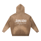 Vintage Washed Frayed Fleece Hoodie