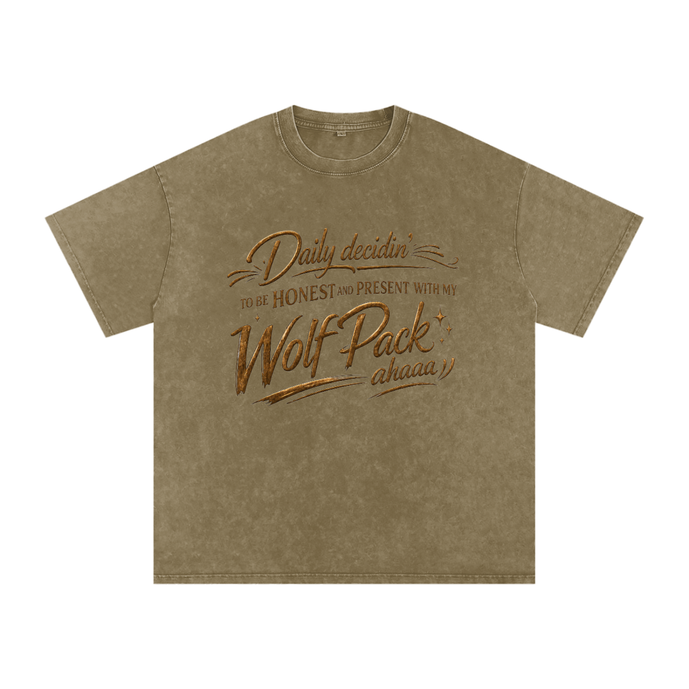 Snow Washed Oversized Cotton T-Shirt