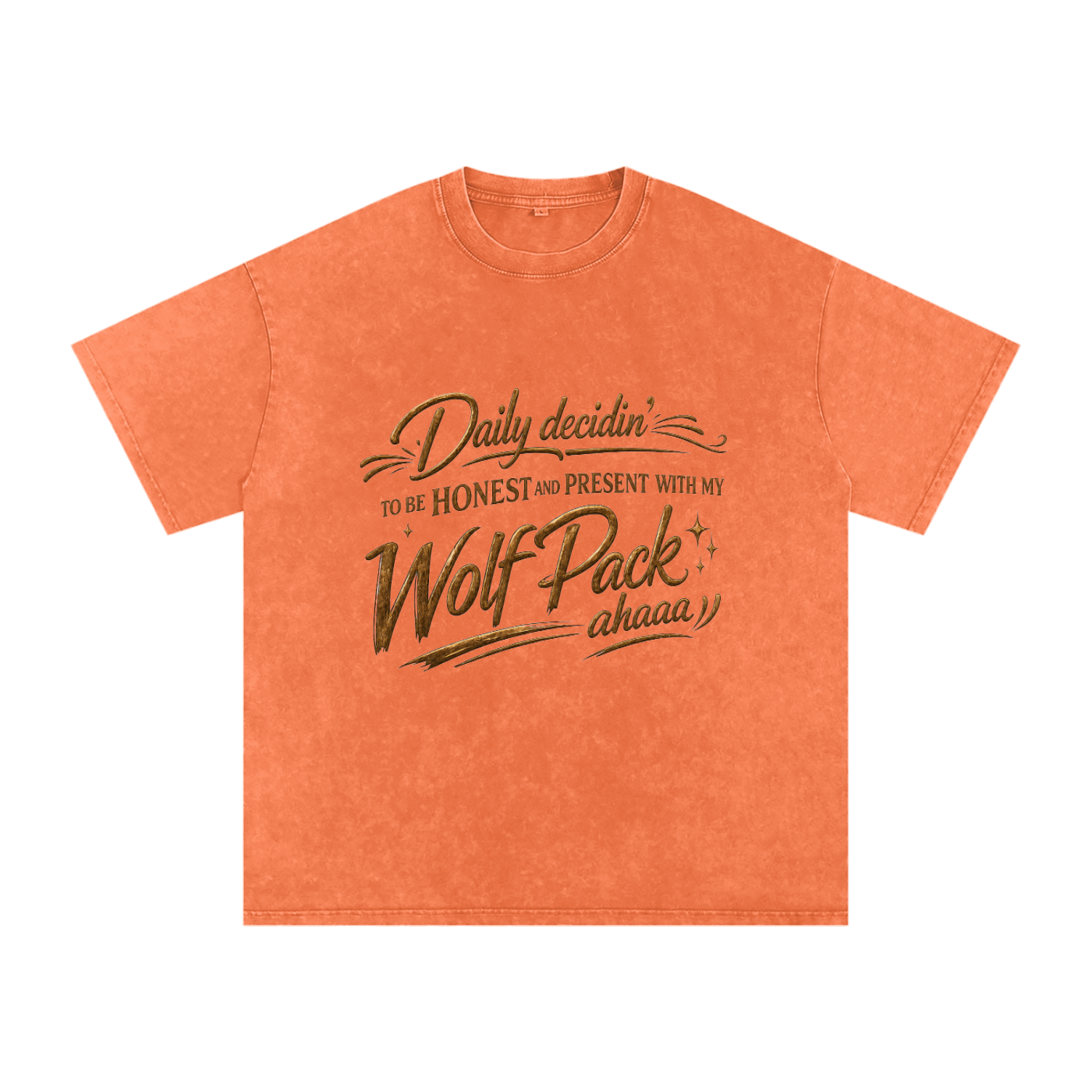 Snow Washed Oversized Cotton T-Shirt