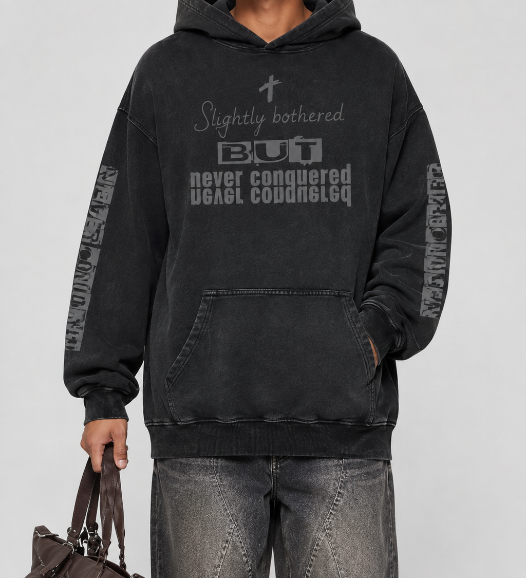 Snow Washed Loose Cotton Hoodie