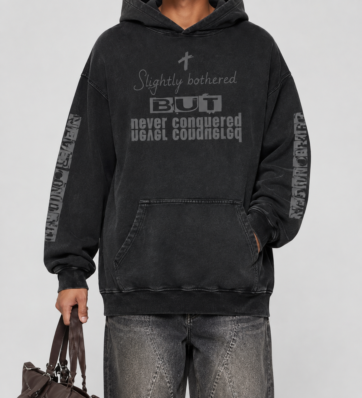 Snow Washed Loose Cotton Hoodie