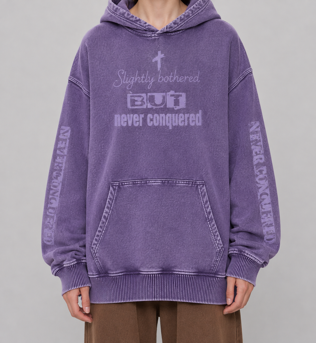 Snow Washed Loose Cotton Hoodie
