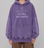 Snow Washed Loose Cotton Hoodie