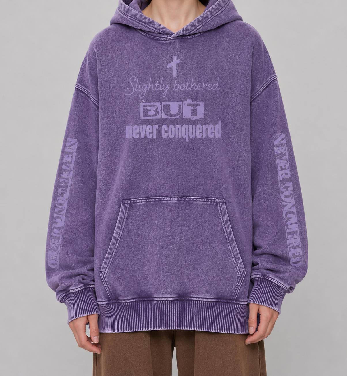 Snow Washed Loose Cotton Hoodie