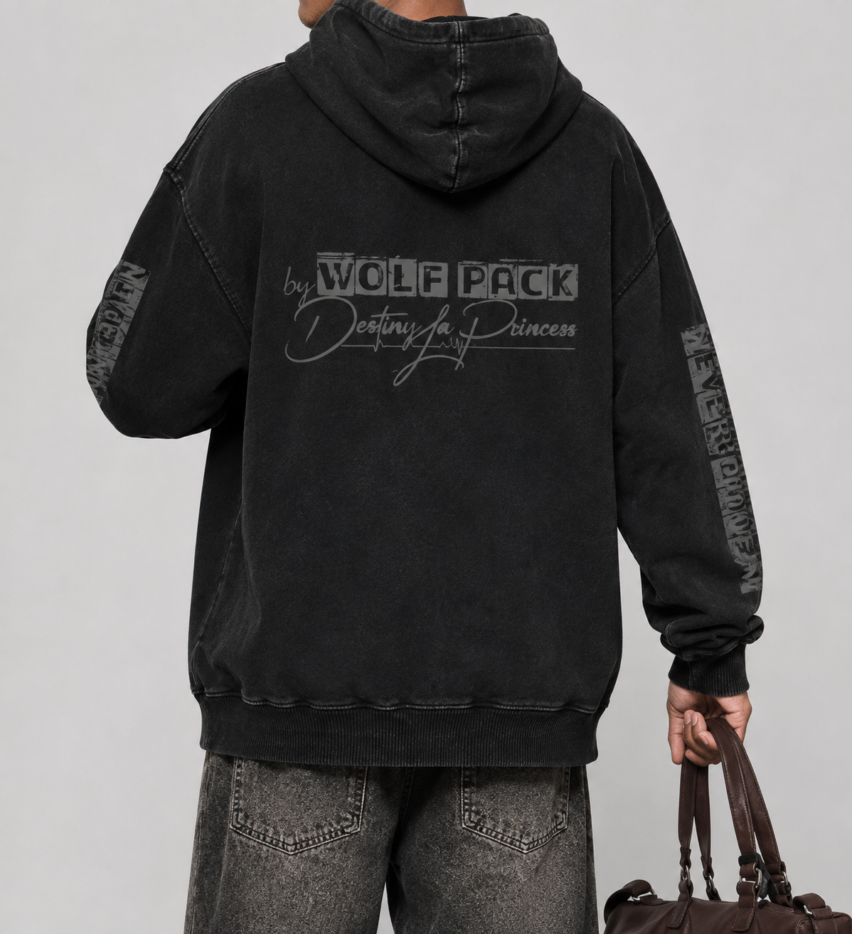 Snow Washed Loose Cotton Hoodie