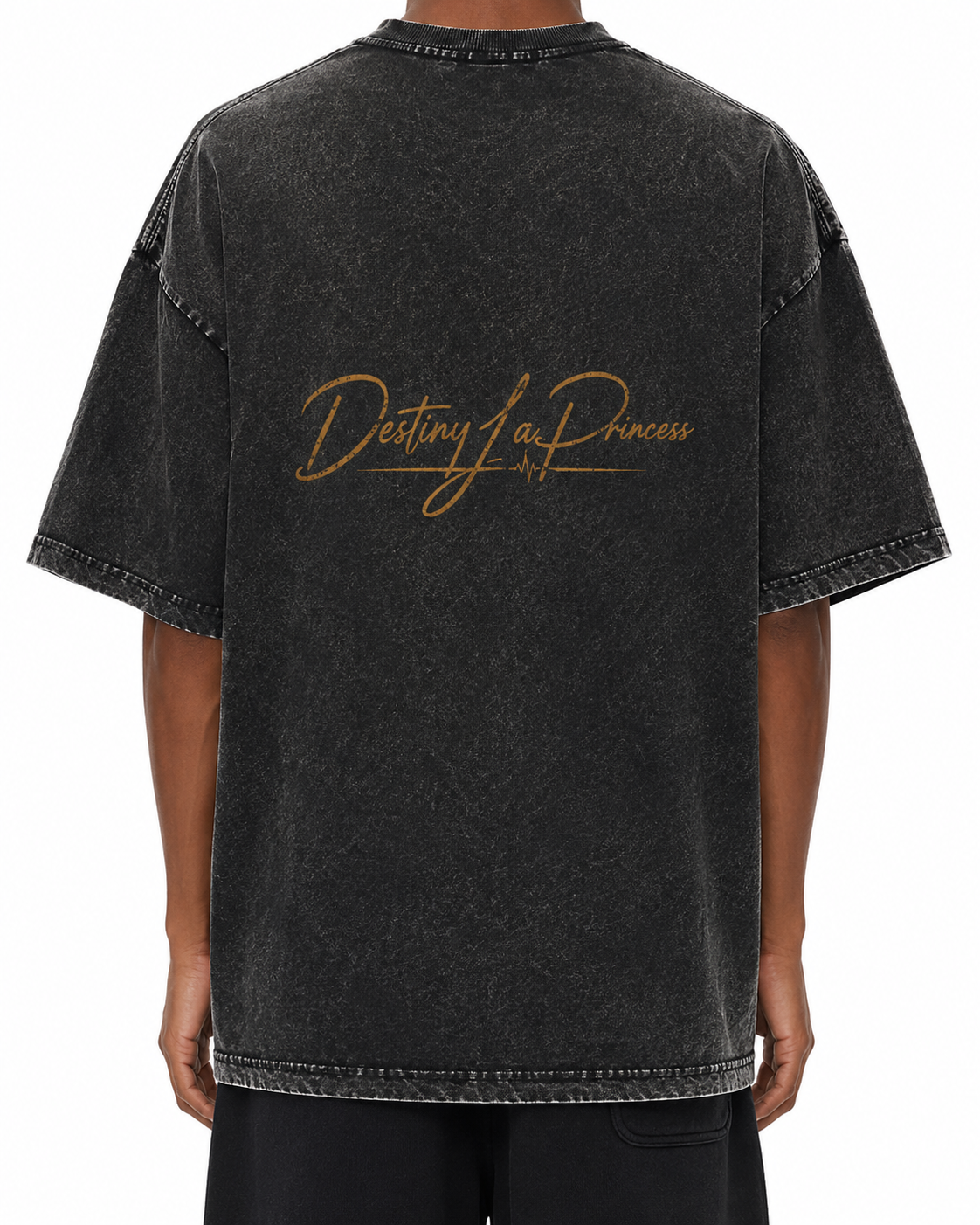 Snow Washed Oversized Cotton T-Shirt