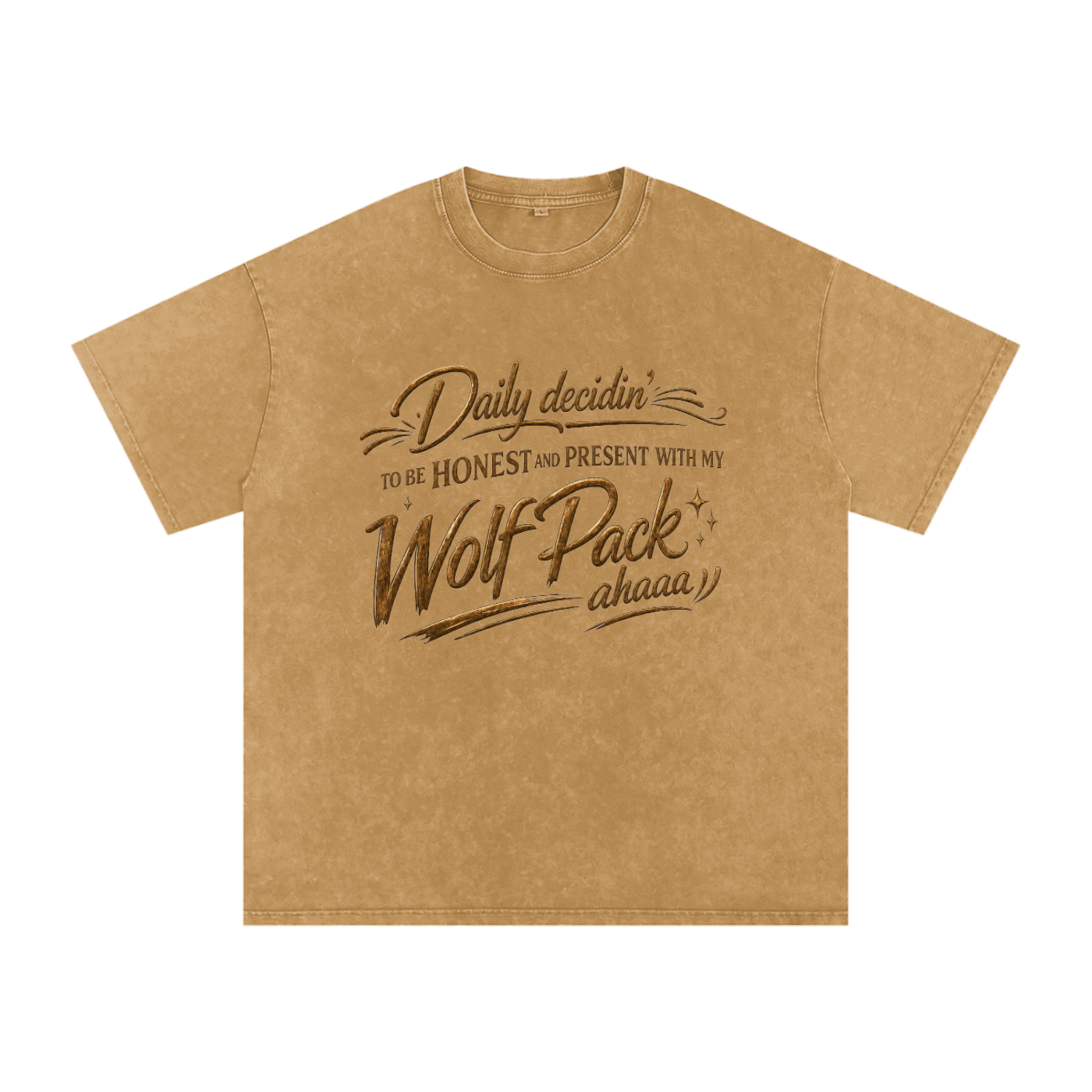 Snow Washed Oversized Cotton T-Shirt