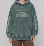 Snow Washed Loose Cotton Hoodie