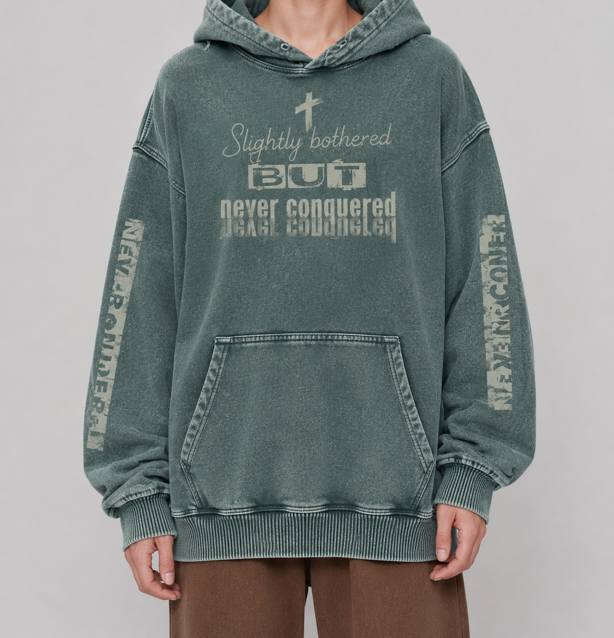 Snow Washed Loose Cotton Hoodie